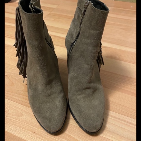 The Kooples grey fringe real suede booties - Picture 2 of 8